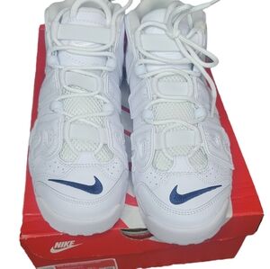 Nike Air More UptempoWhite Navy Swoosh (PS)